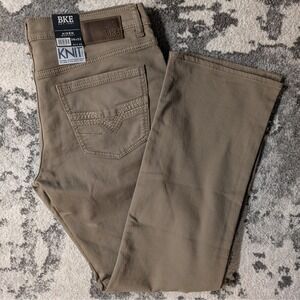BKE Aiden Mens Khaki Slim Fit Performance Stretch Pants 36x32
